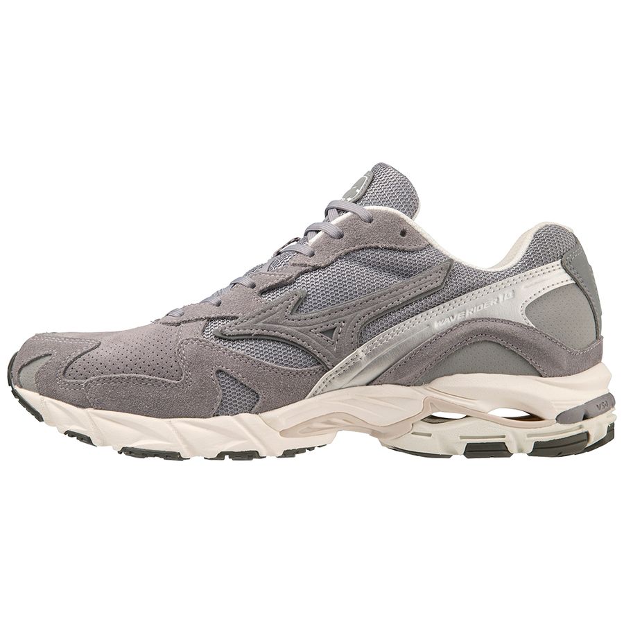 Grey Men Mizuno Wave Rider 10 Sneakers | 3541-RXFTL