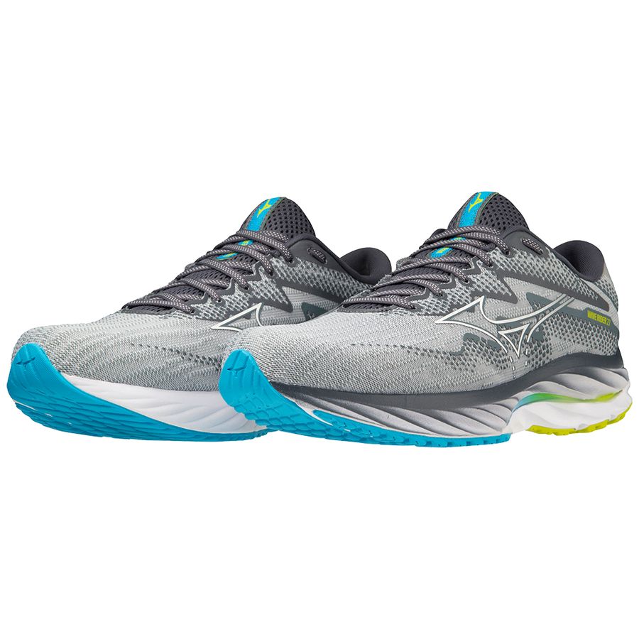 Grey Men Mizuno Wave Rider 27 Running Shoes | 5480-TKRZQ