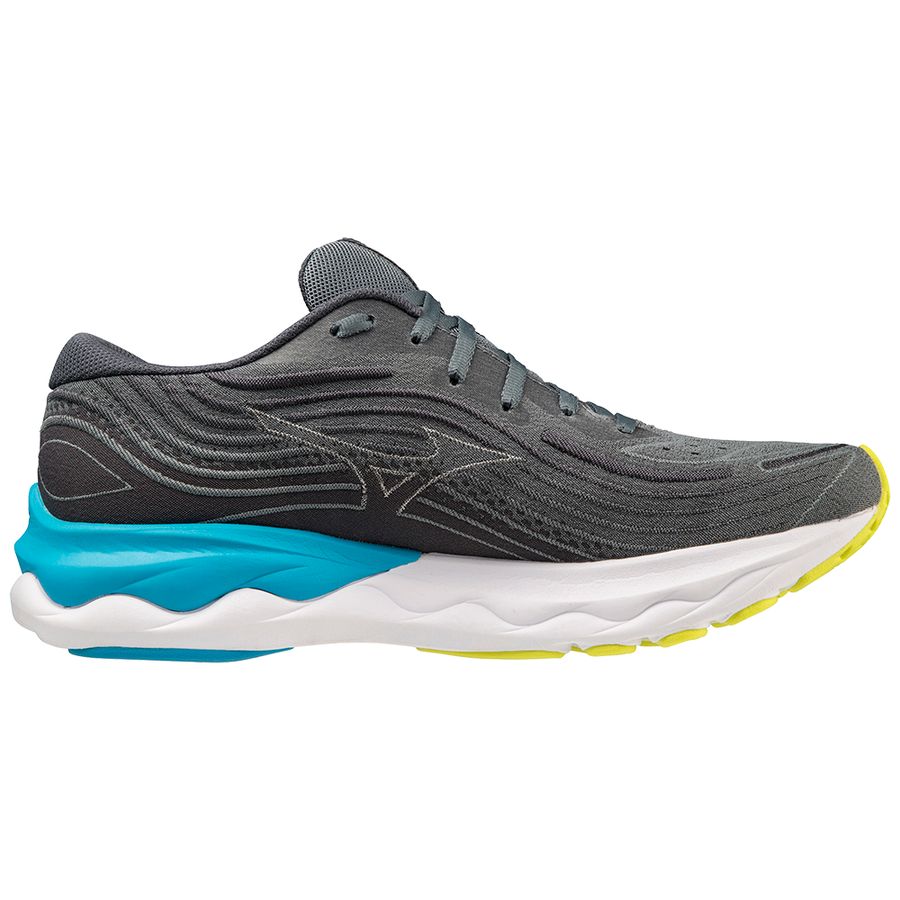 Grey Men Mizuno Wave Skyrise 4 Running Shoes | 5816-JYNQG