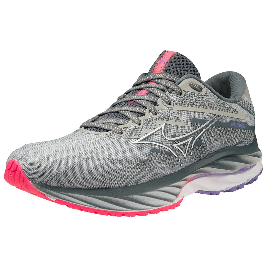 Grey Women Mizuno Wave Rider 27 Running Shoes | 1329-IMQNZ