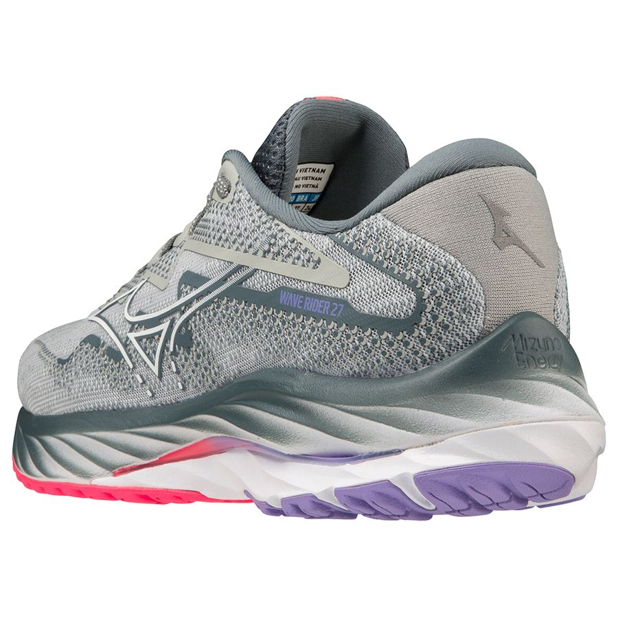 Grey Women Mizuno Wave Rider 27 Running Shoes | 1329-IMQNZ