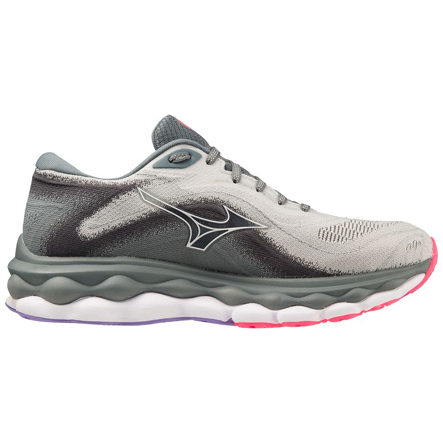 Grey Women Mizuno Wave Sky 7 Running Shoes | 5763-IASRE