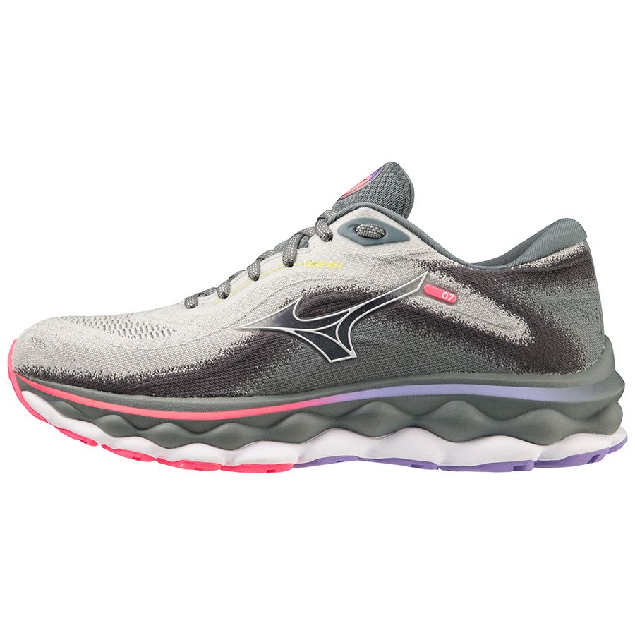 Grey Women Mizuno Wave Sky 7 Running Shoes | 5763-IASRE