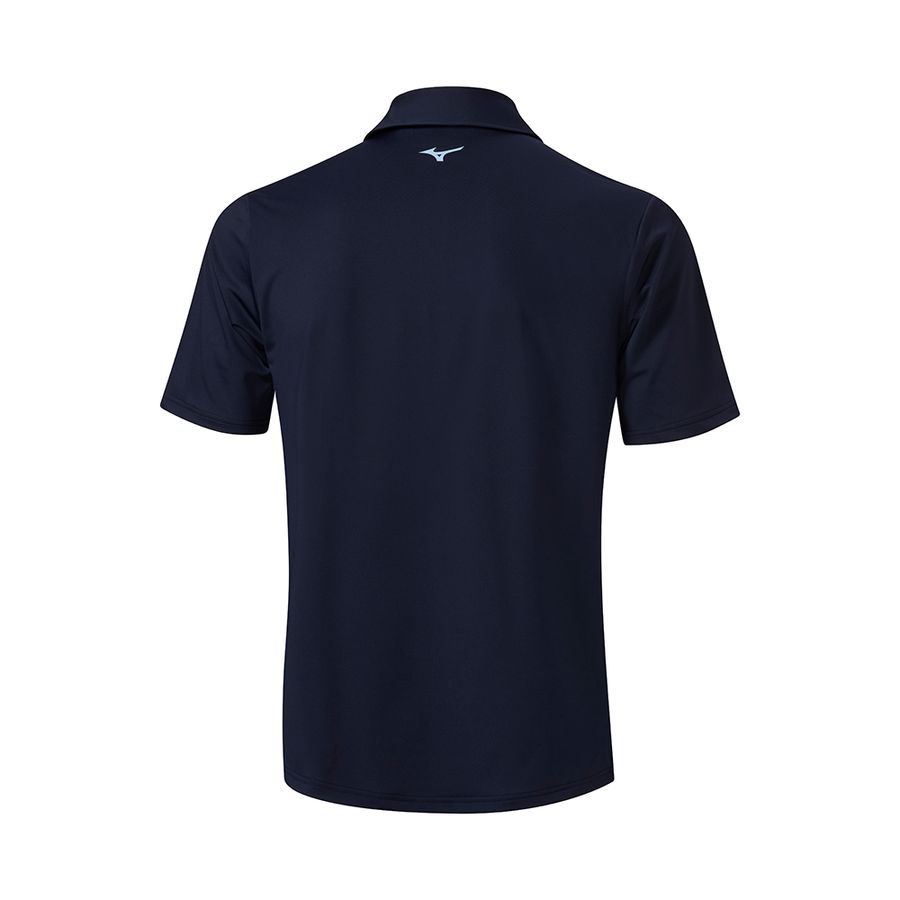 Navy Men Mizuno Elite Fade Polo Shirts | 0543-IPVJD