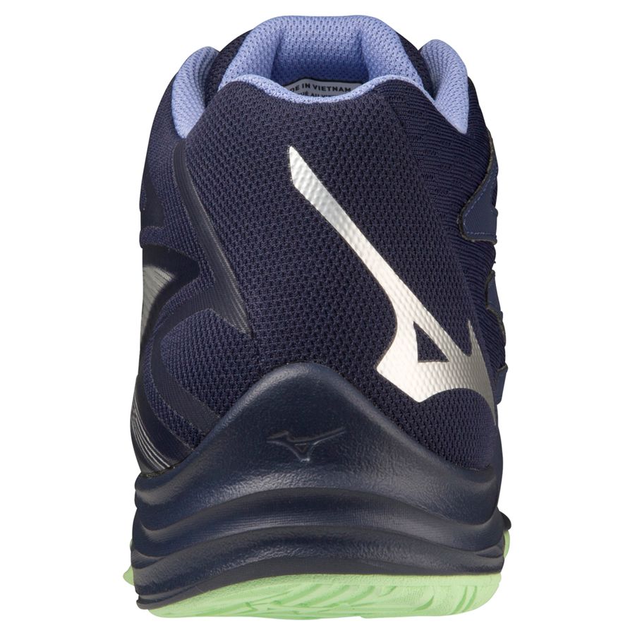 Navy Men Mizuno Thunder Blade Z Mid Volleyball Shoes | 3725-UZVPD