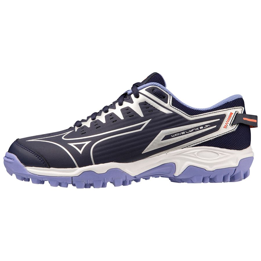 Navy Men Mizuno Wave Lynx 2 Jr. Hockey Shoes | 0794-HZBFG