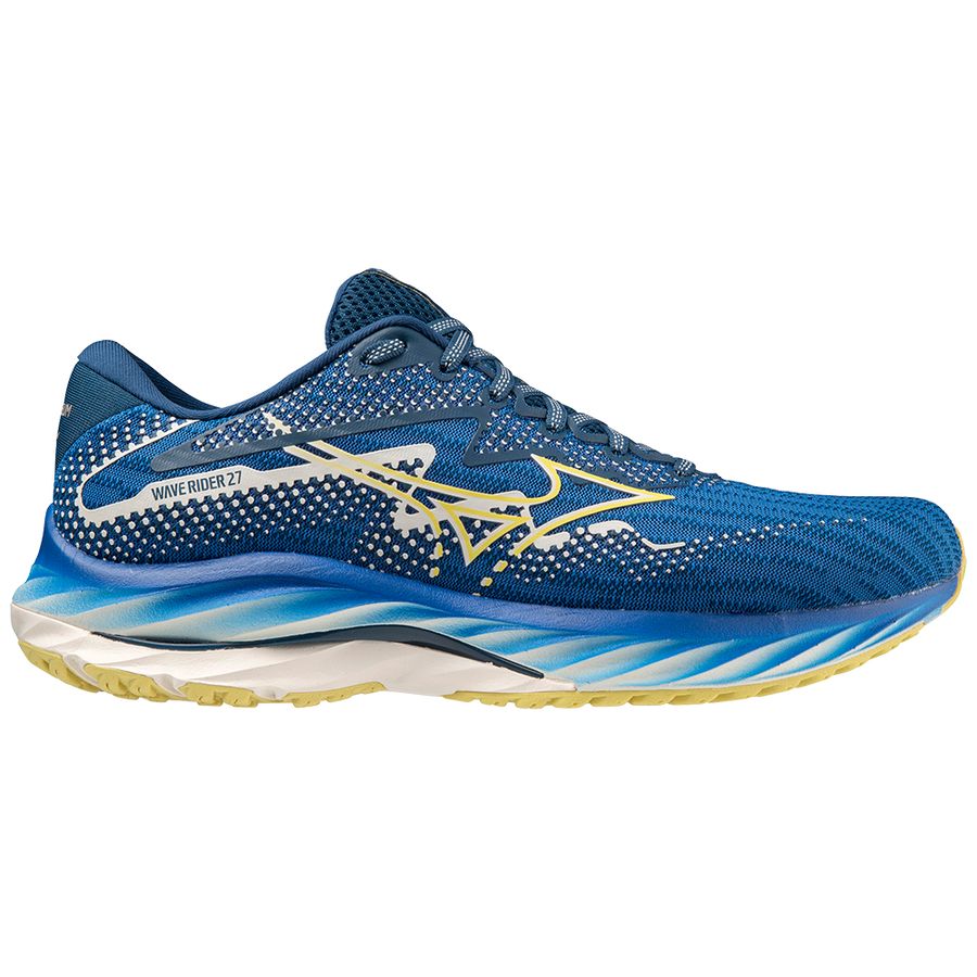 Navy Women Mizuno Wave Rider 27 Amsterdam Running Shoes | 6198-VICBZ