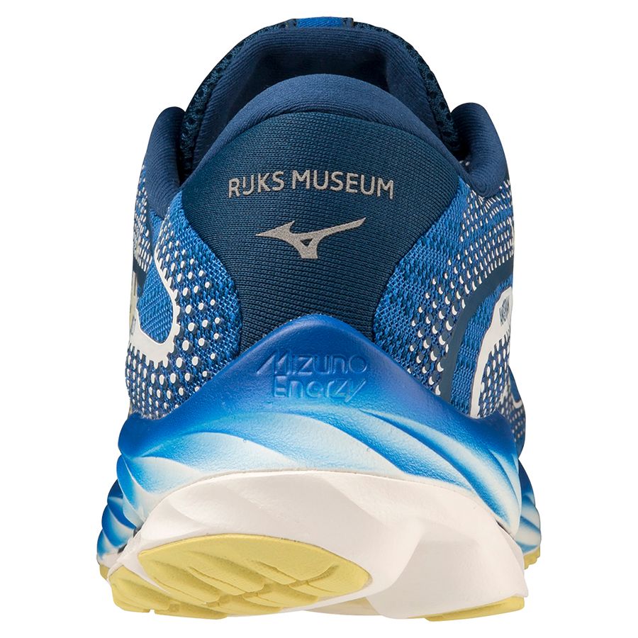 Navy Women Mizuno Wave Rider 27 Amsterdam Running Shoes | 6198-VICBZ