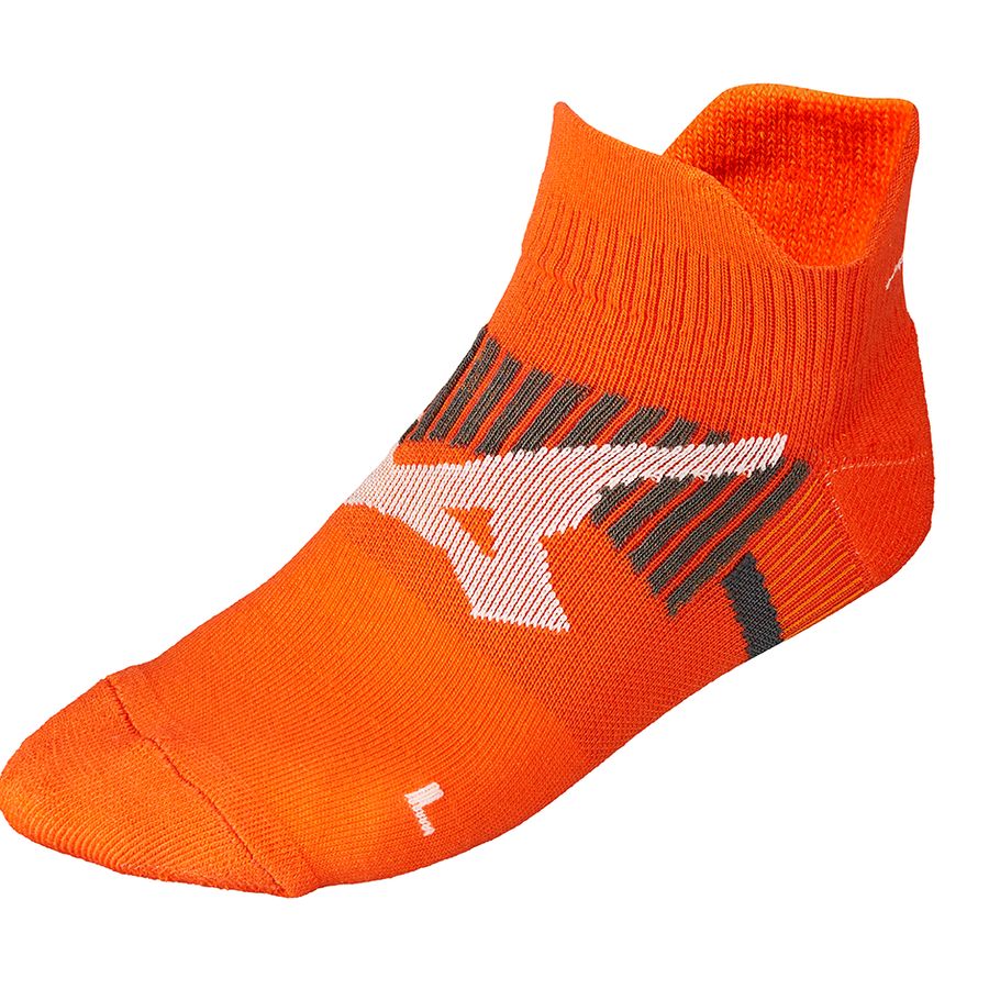 Orange Men Mizuno Drylite Race Mid Socks | 4672-WJLDI