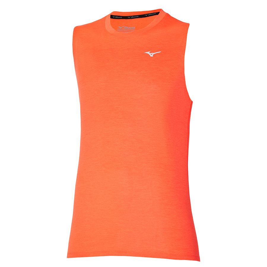 Orange Men Mizuno Impulse Core Sleeveless Tops | 1734-XYAPF