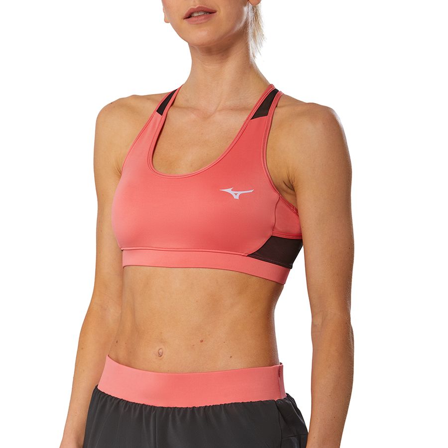 Pink Women Mizuno Alpha Sports Bra | 7620-OWQKU