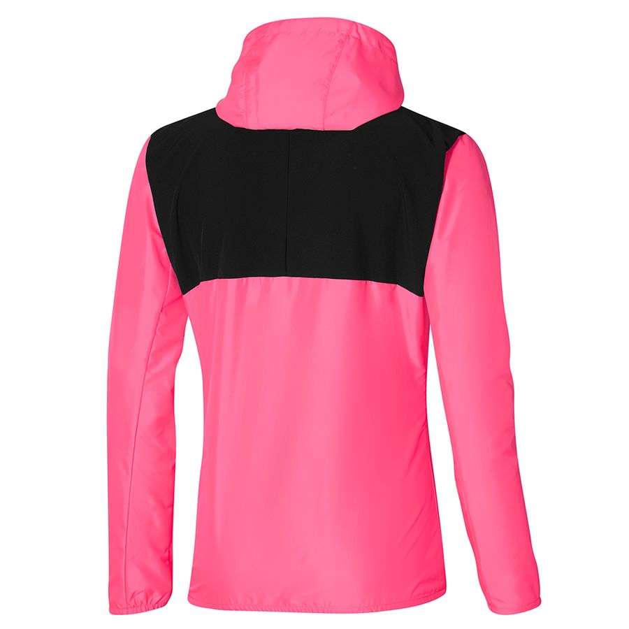 Pink Women Mizuno Release Hooded Jackets | 1325-IFEHT