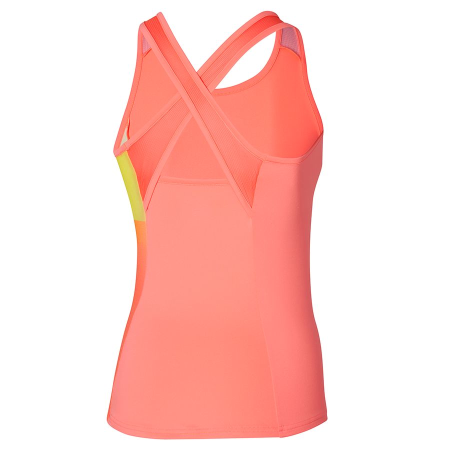 Pink Women Mizuno Release Printed Tanks | 2137-KUSEI