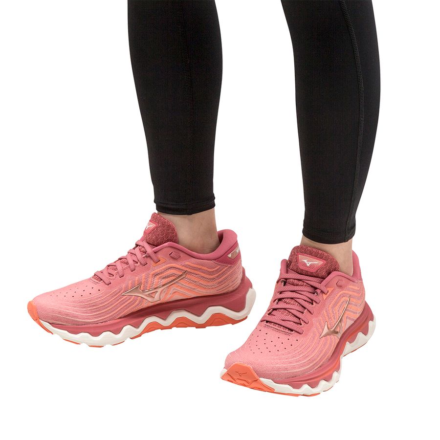 Pink Women Mizuno Wave Horizon 6 Running Shoes | 4085-RDMIK