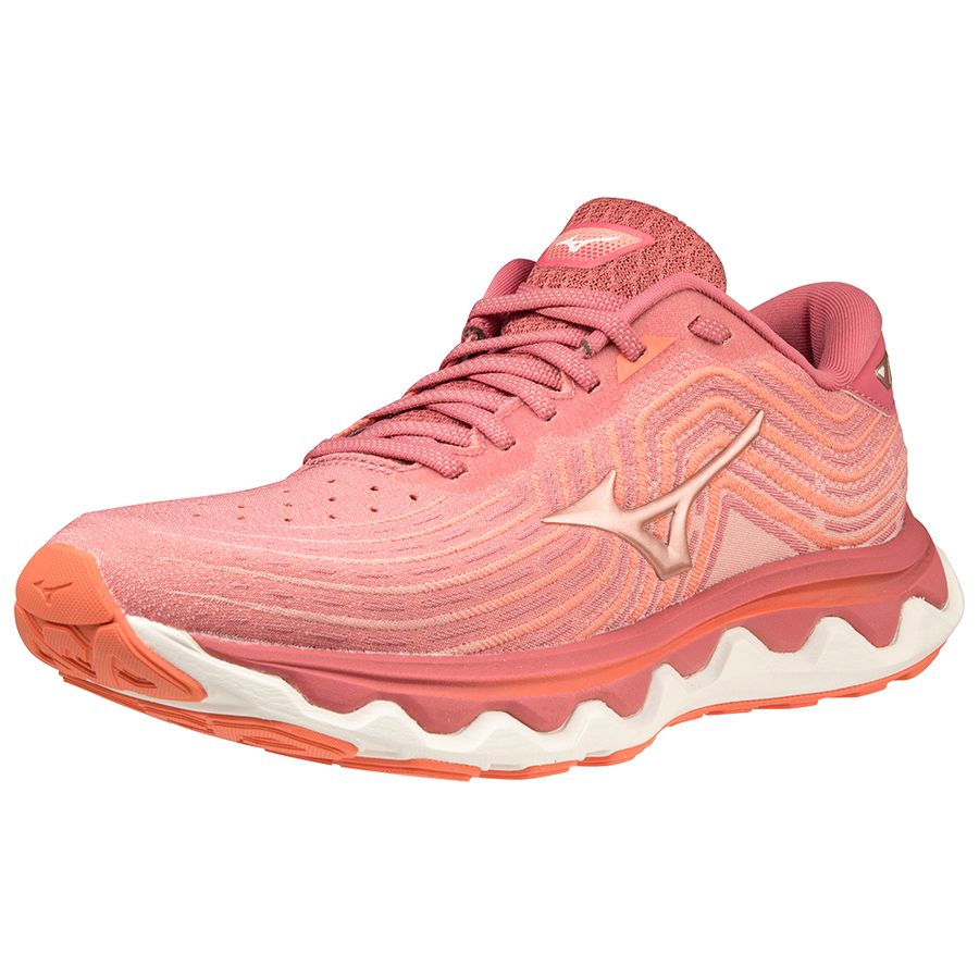 Pink Women Mizuno Wave Horizon 6 Running Shoes | 4085-RDMIK