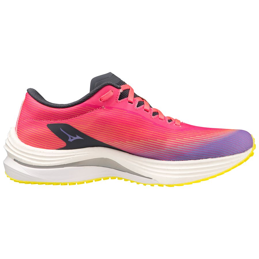 Pink Women Mizuno Wave Rebellion Flash Running Shoes | 4812-EBKUQ