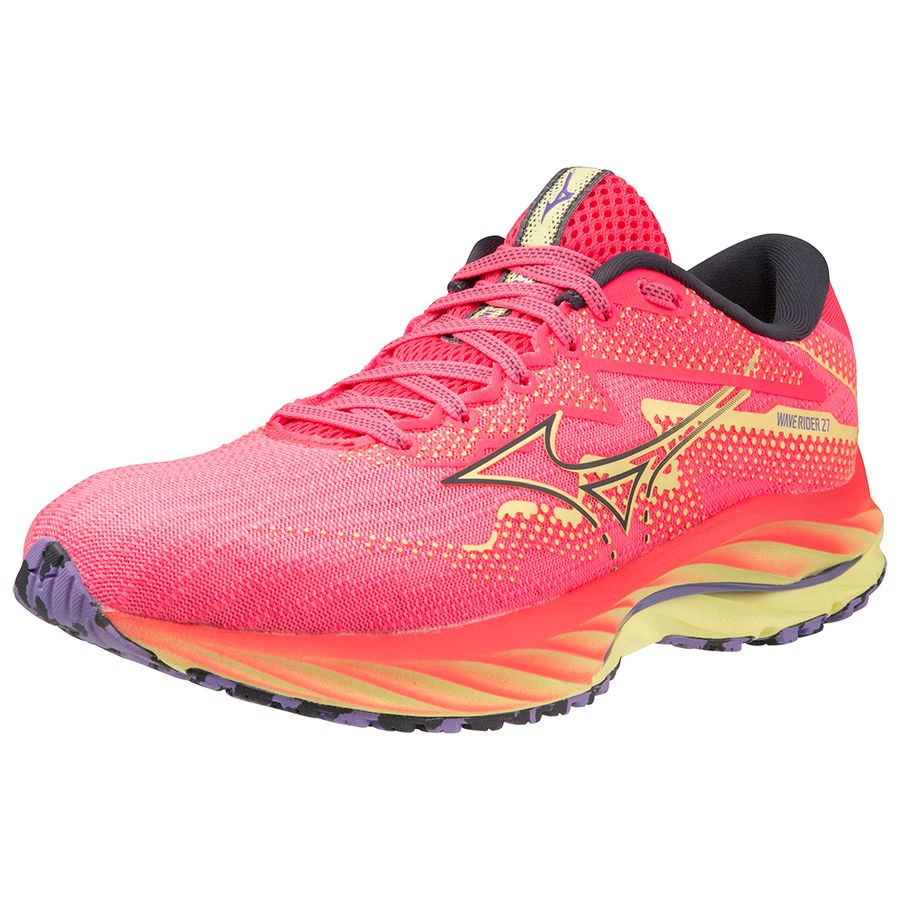 Pink Women Mizuno Wave Rider 27 Running Shoes | 0862-OSIXW