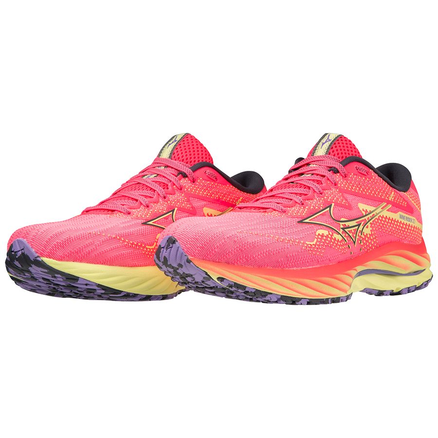 Pink Women Mizuno Wave Rider 27 Running Shoes | 0862-OSIXW