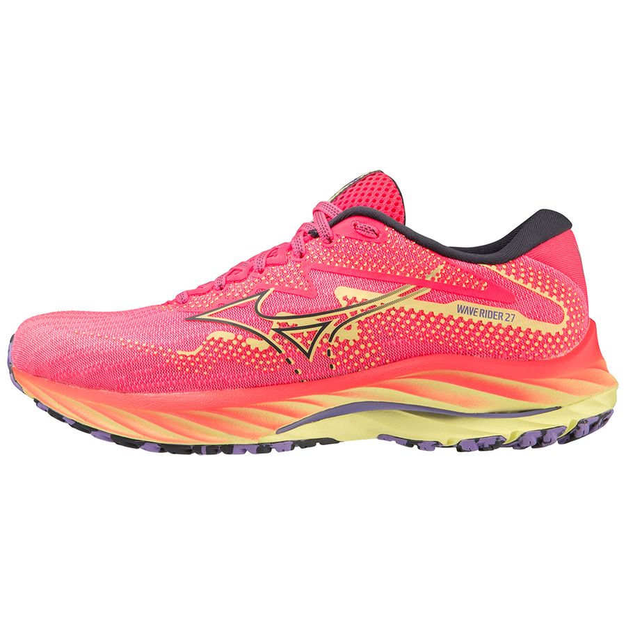 Pink Women Mizuno Wave Rider 27 Running Shoes | 0862-OSIXW