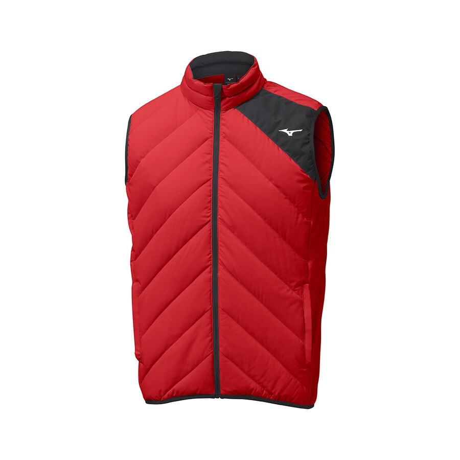 Red Men Mizuno Breath Thermo Move Down Vest | 6973-BTYZS