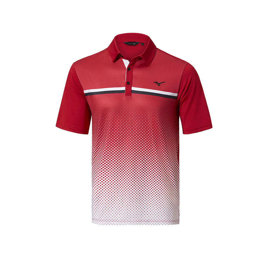 Red Men Mizuno Qd Elite Gradient Polo Shirts | 6532-TPYEQ