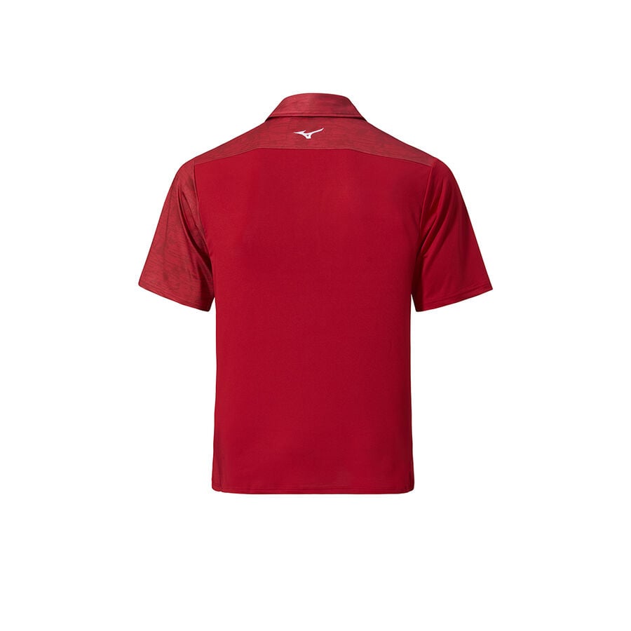 Red Men Mizuno Qd Hazard Bloc Polo Shirts | 8245-GRFCO