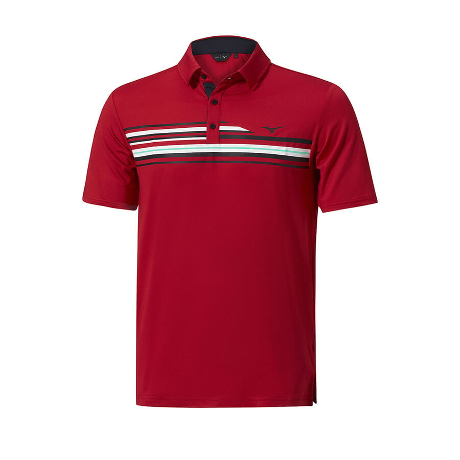 Stripes / Red Men Mizuno Qd Elite Stripe Polo Shirts | 1895-FVEGH