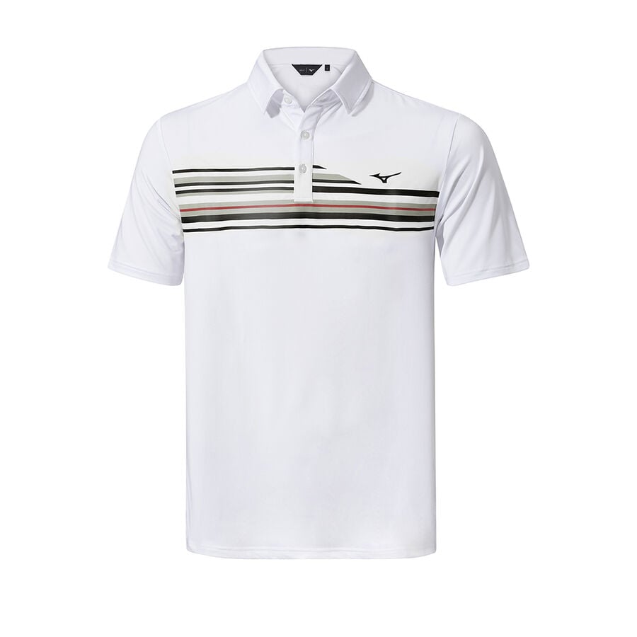 Stripes / White Men Mizuno Qd Elite Stripe Polo Shirts | 7201-JEWPB