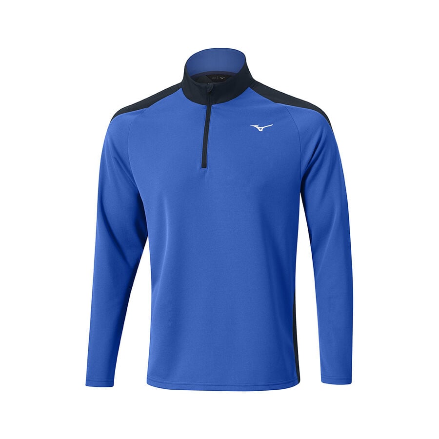 Turquoise / Blue Men Mizuno Winter Breeze 1/4 Zip Tops | 1604-HBUXS