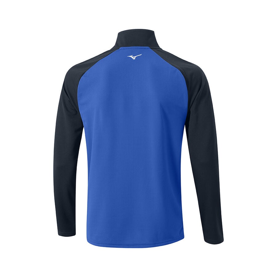 Turquoise / Blue Men Mizuno Winter Breeze Bloc 1/4 Zip Tops | 1573-XGETM