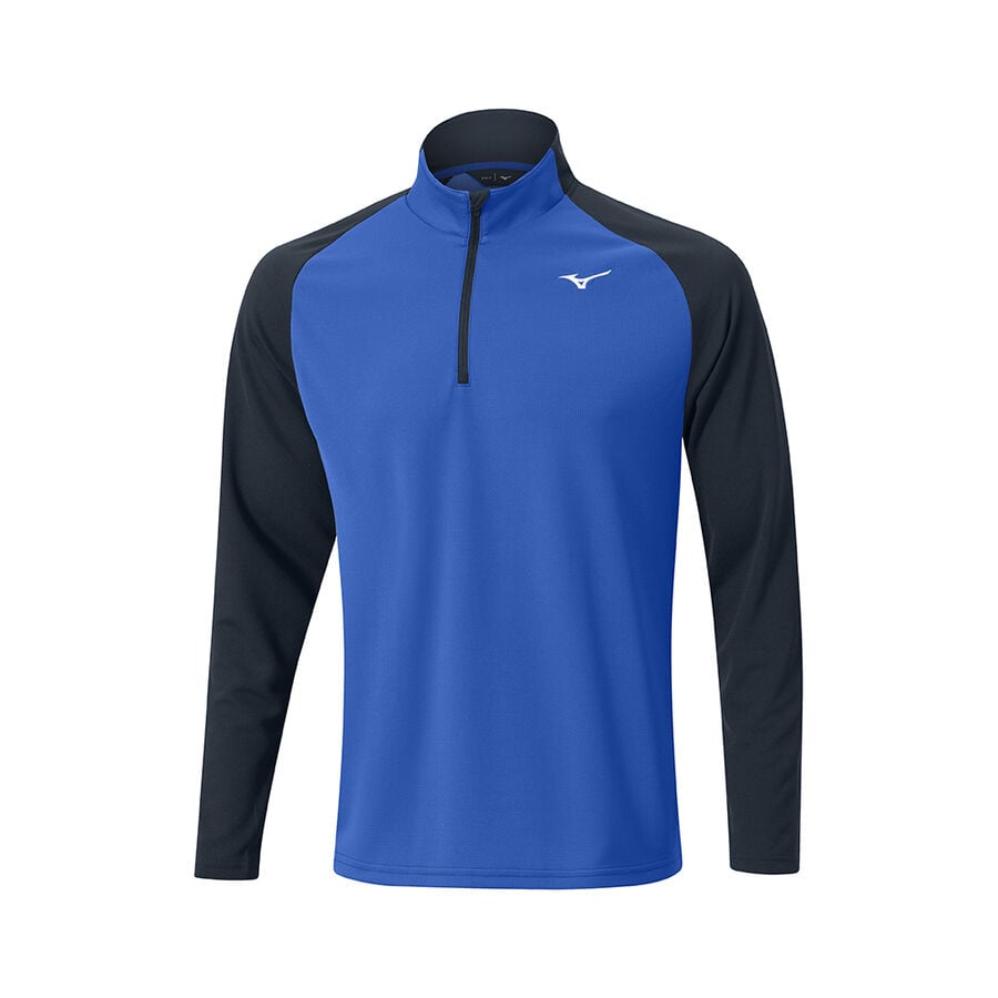 Turquoise / Blue Men Mizuno Winter Breeze Bloc 1/4 Zip Tops | 1573-XGETM