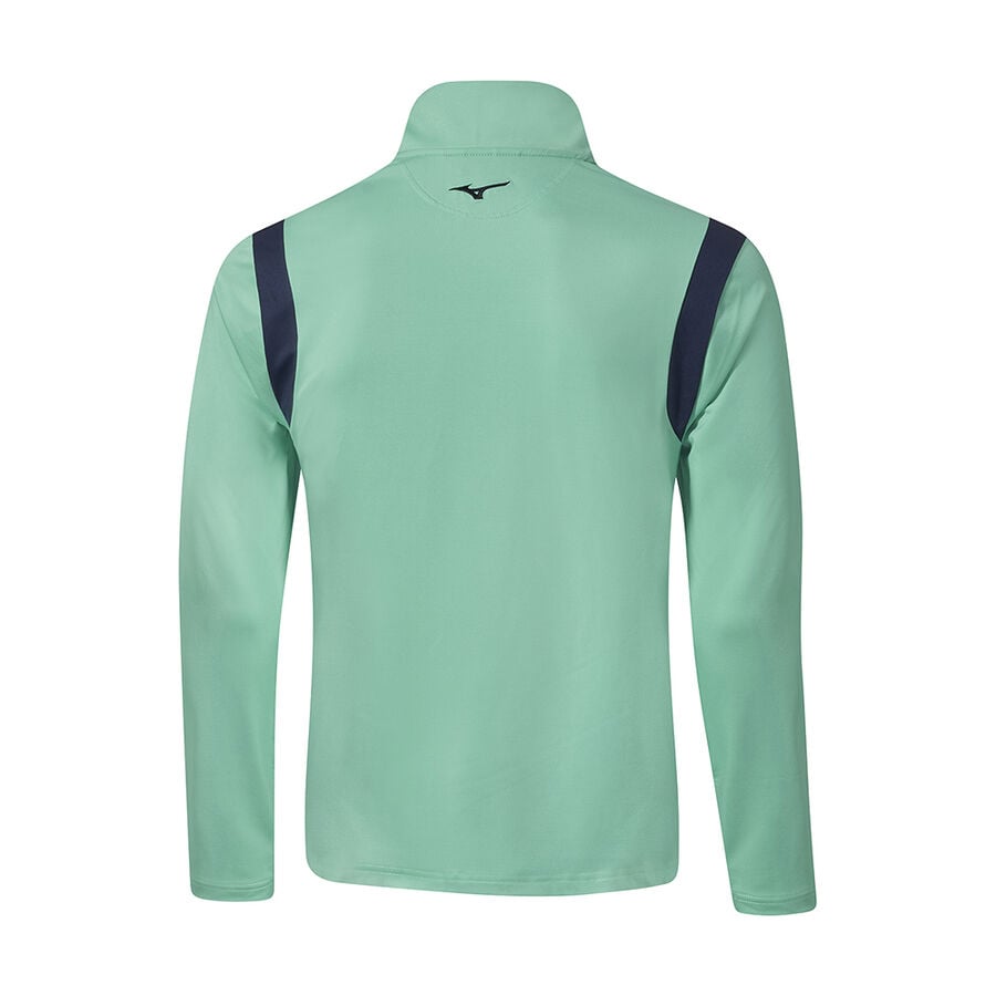 Turquoise / Green Men Mizuno Breeze Elite 1/4 Zip Tops | 0749-EVKZD