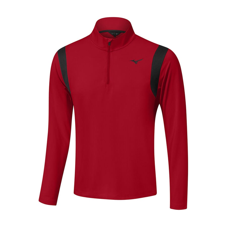 Turquoise / Red Men Mizuno Breeze Elite 1/4 Zip Jackets | 4571-HLDJG