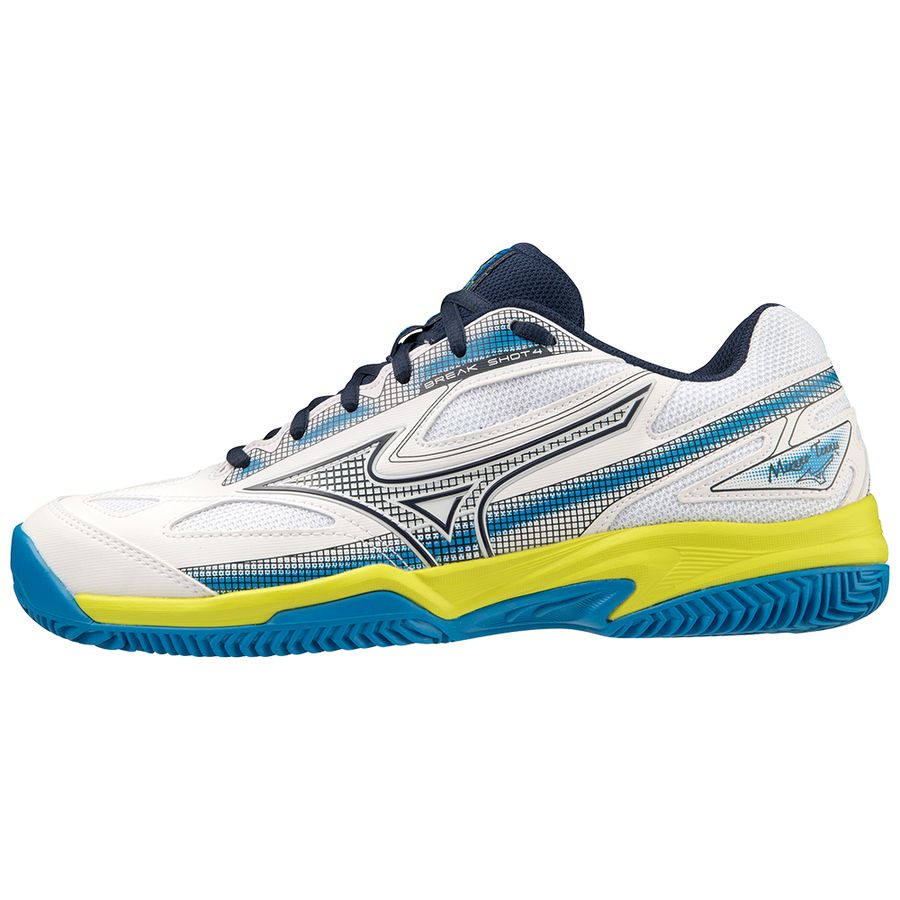 White Men Mizuno Break Shot 4 Cc Tennis Shoes | 8310-ZEPLJ