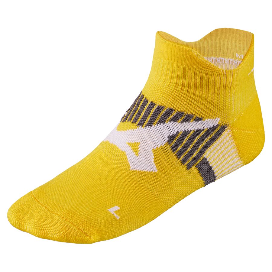 White Men Mizuno Drylite Race Mid Socks | 5403-ETUOG