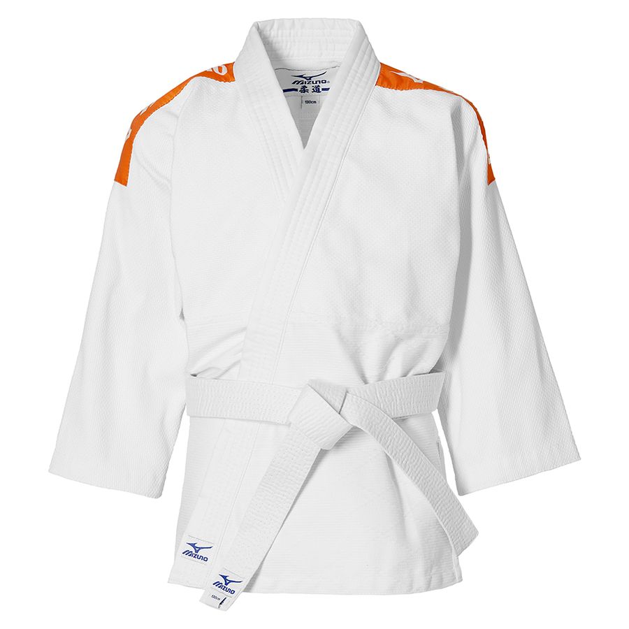 White Men Mizuno Kodomo Plus Belt Set Judogis | 0312-JMEUG