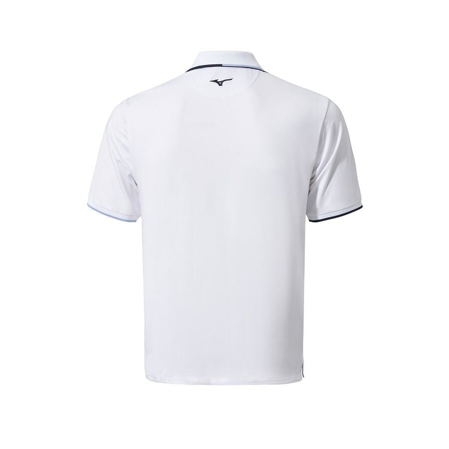 White Men Mizuno Qd Comp Plus Polo Shirts | 5309-RGEVQ