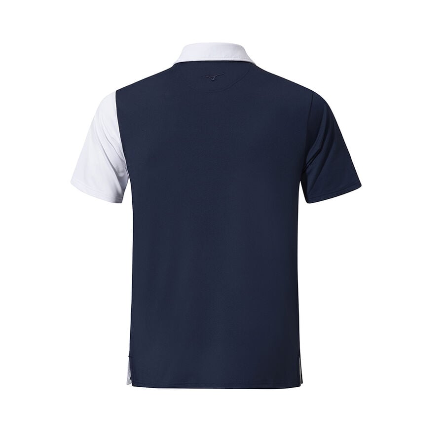 White Men Mizuno Qd Elite Panel Polo Shirts | 5327-NTMVK