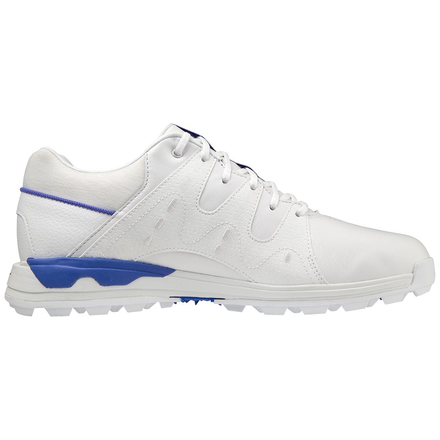 White Men Mizuno Wave Hazard Pro Golf Shoes | 1296-RULZX