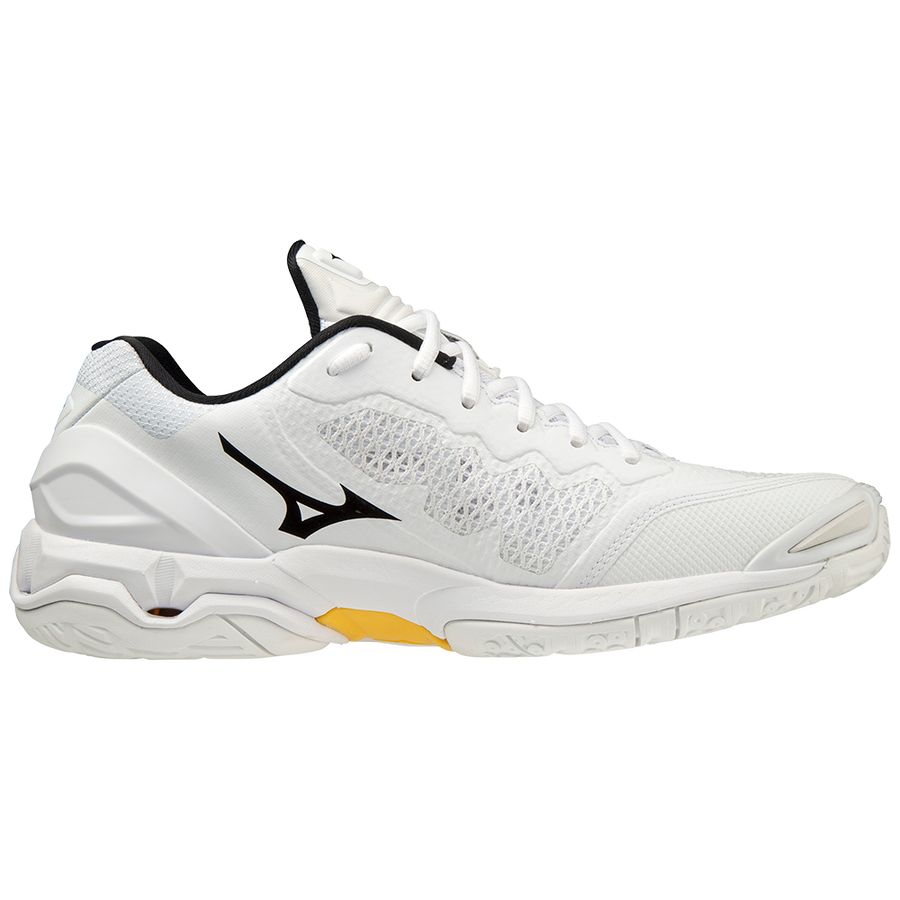 White Men Mizuno Wave Stealth V Handball Shoes | 6390-LMTYP