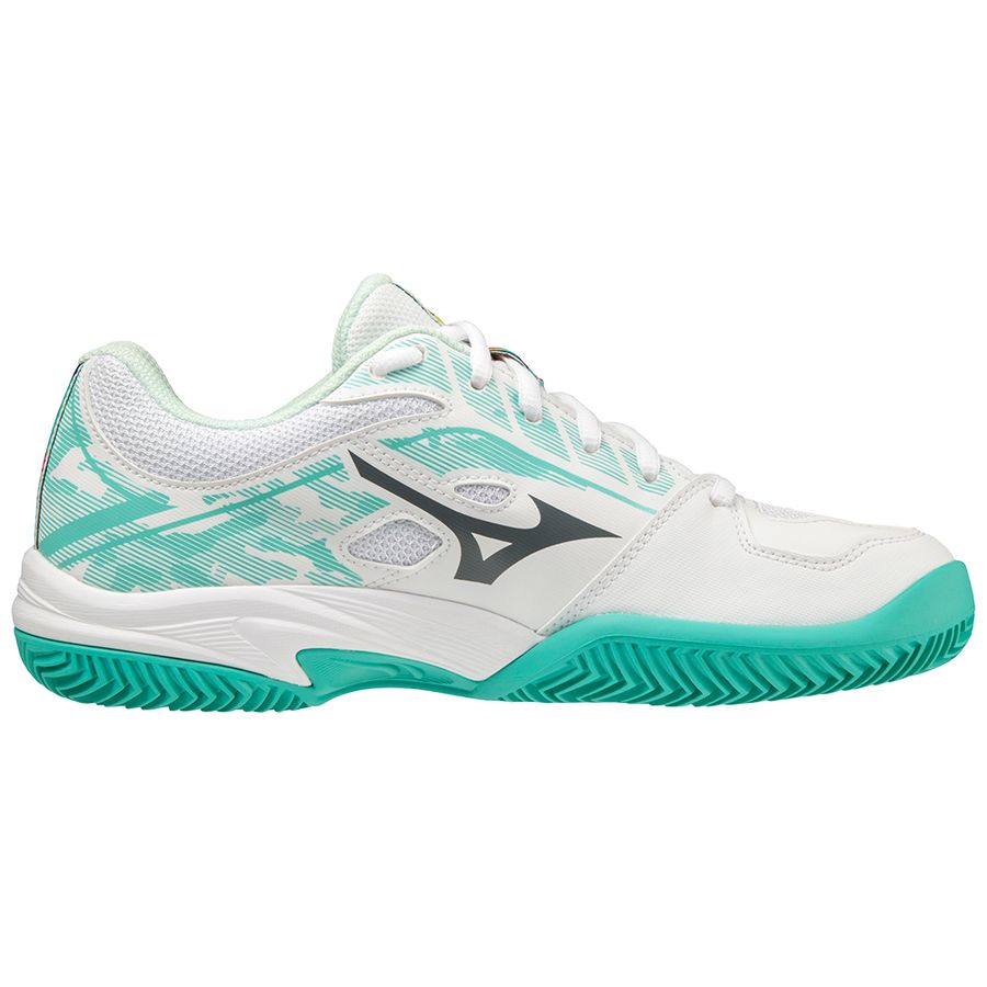 White Women Mizuno Breakshot 3 Cc Tennis Shoes | 8327-LQYSU