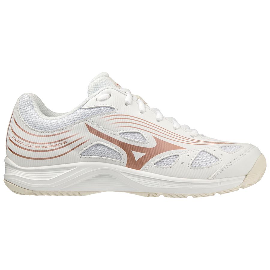 White Women Mizuno Cyclone Speed 3 Handball Shoes | 8753-YRPLC