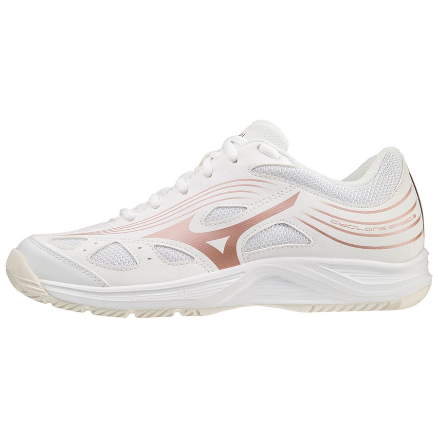 White Women Mizuno Cyclone Speed 3 Handball Shoes | 8753-YRPLC