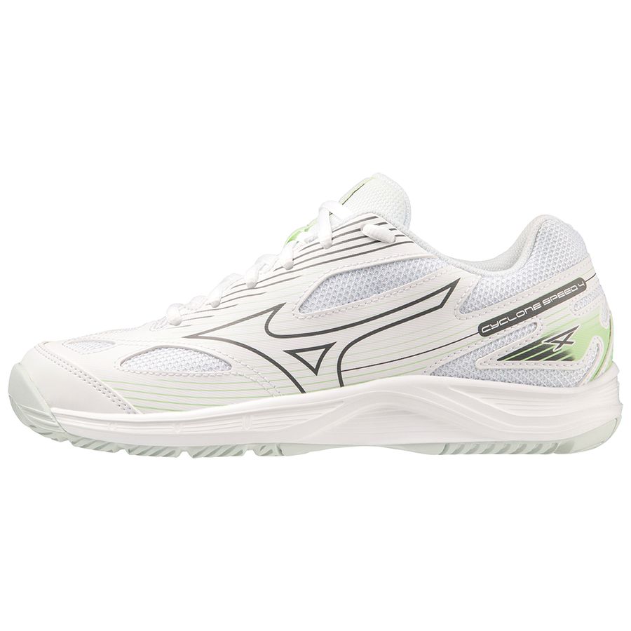 White Women Mizuno Cyclone Speed 4 Volleyball Shoes | 9160-QGYML