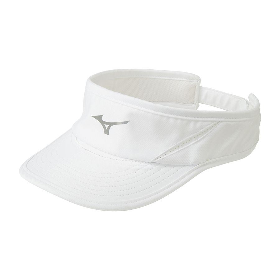 White Women Mizuno Drylite Visor Headwear | 3957-SEFCA