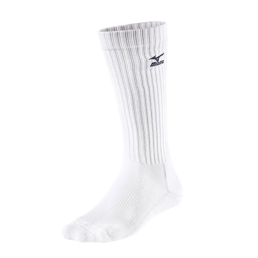 White Women Mizuno Vb Long Socks | 5178-EOBCN