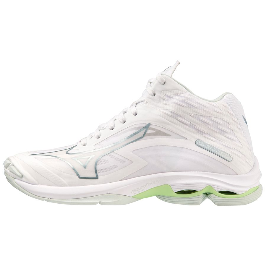 White Women Mizuno Wave Lightning Z7 Mid Volleyball Shoes | 5243-LUKCQ