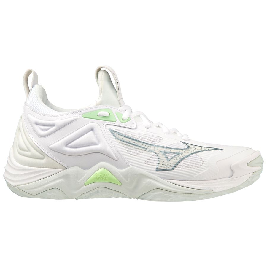 White Women Mizuno Wave Momentum 3 Volleyball Shoes | 2548-JGPDV