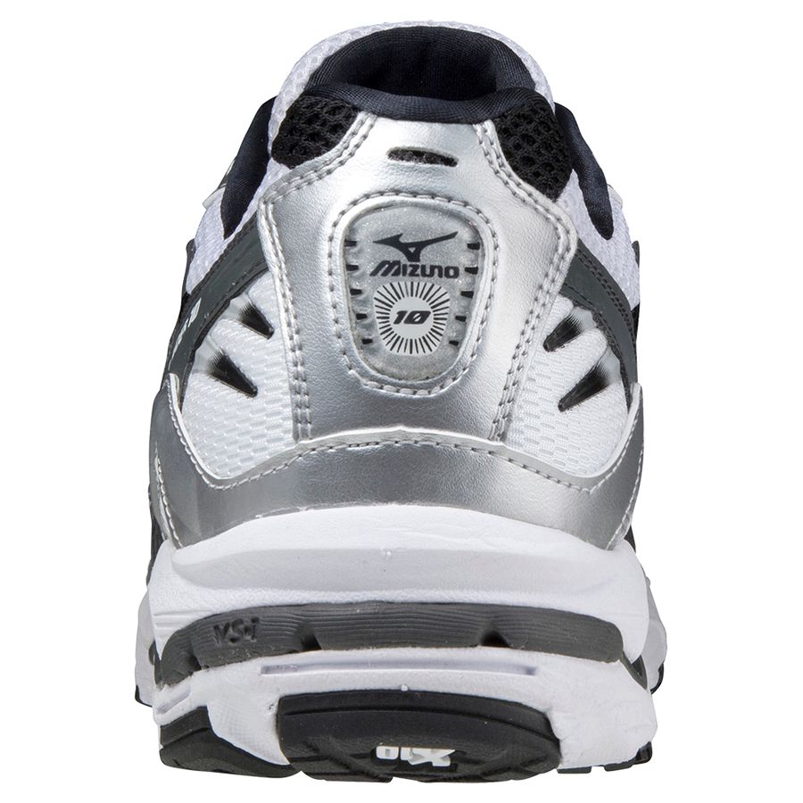 White Women Mizuno Wave Rider 10 Sneakers | 1028-CDFIL