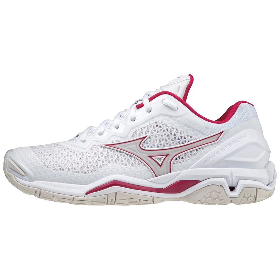 White Women Mizuno Wave Stealth V Handball Shoes | 5712-USXPK